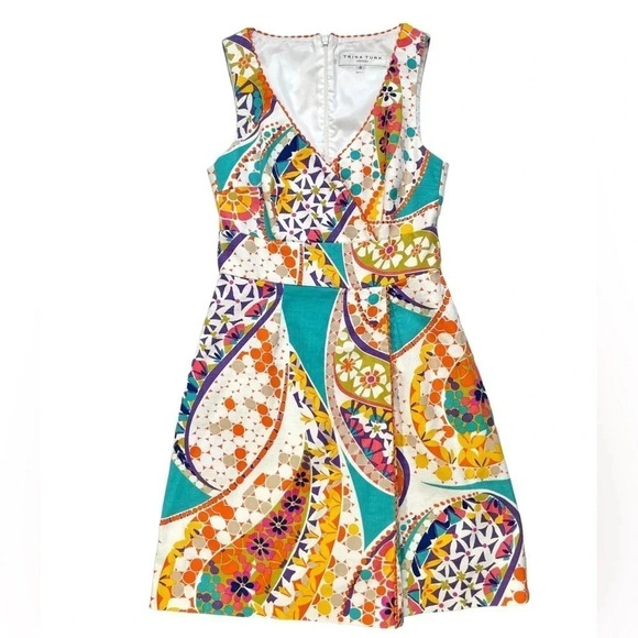 Trina Turk Sleeveless Floral Print Sheath Dress - Picture 1 of 4